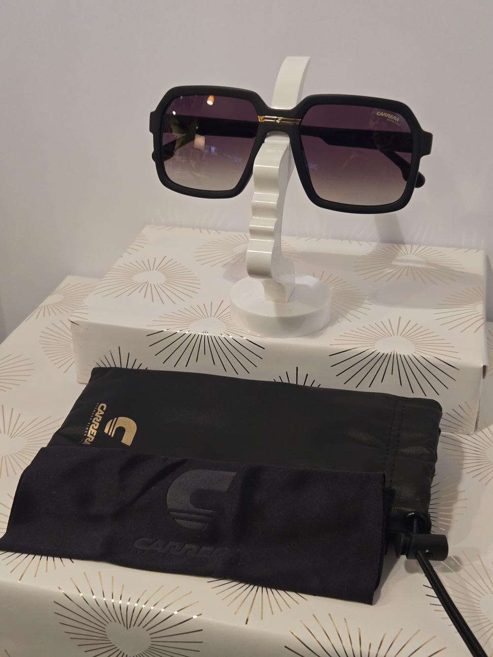 Carrera Victory Unisex Black Frame Sunglasses with Purple Gradient Lenses